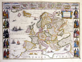 Karte von Europa. Atlas von William Blaeu (1571 - 1638). Amsterdam 1635