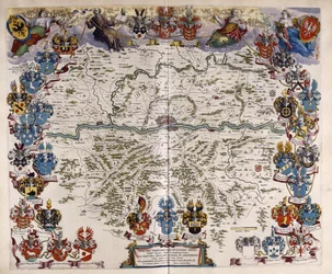 Karte von Deutschland, um 1644-1645