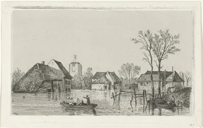 Überschwemmung bei Beesd, 1855