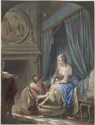 Toilette einer jungen Frau