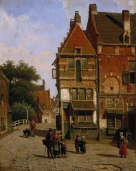 Eine niederländische Straßenszene