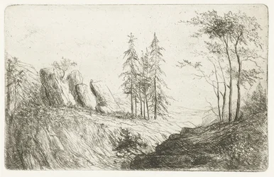 Berglandschaft mit Bäumen
