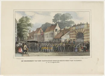 Die Rückkehr des Bataillons Mobile Schuttery von Utrecht am 19. August 1834