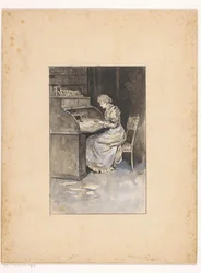 Schreibende Frau