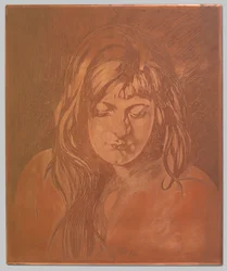 Kopf einer Frau mit losem Haar