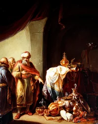 Kroisos zeigt Solon seinen Reichtum