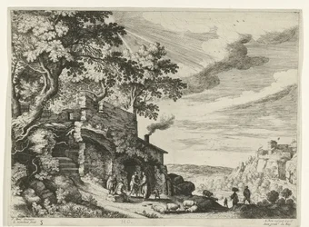 Hirten bei einer Ruine