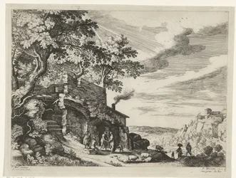 Hirten bei einer Ruine