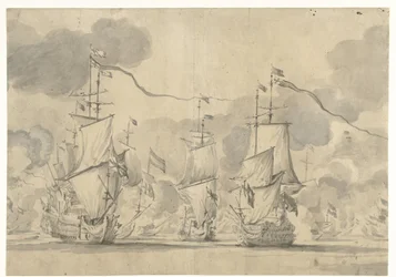 Seeschlacht bei Lowestoft am 13. Juni 1665