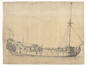 Die Loyal George, erbeutet nach der Vier-Tage-Seeschlacht im Juni 1666