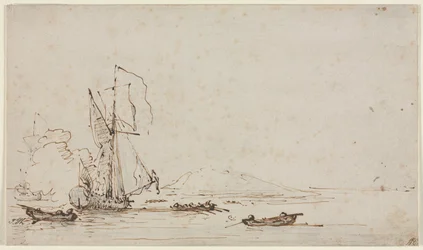 Yacht empfängt Salut, ca. 1700