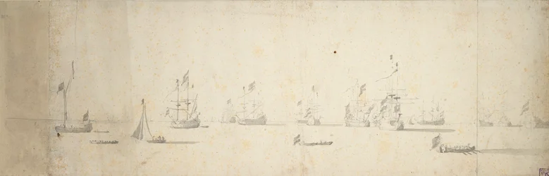 Niederländische Schiffe vor Anker, ca. 1664