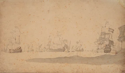 Die niederländische Flotte liegt wahrscheinlich im Mai 1672 vor Anker, ca. 1672