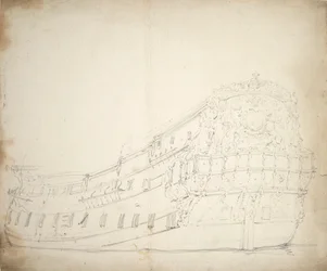 Porträt eines englischen Viertklasseschiffs, ca. 1675