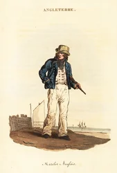 Britischer Matrose in Lord Nelsons Marine