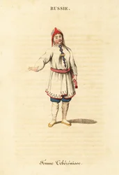 Sommerkleid einer Mari-Frau