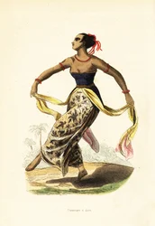 Ronggeng oder rongging, tanzendes Mädchen von Java, Indonesien