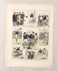 Skizzen beim internationalen Fußballspiel, Glasgow