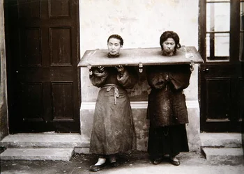 Chinesische Sträflinge, ca. 1880