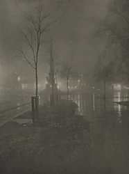 Nasse Nacht, Columbus Circle, New York