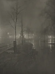 Nasse Nacht, Columbus Circle, New York, ca. 1925