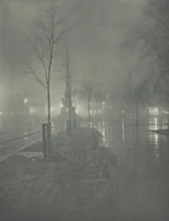 Nasse Nacht, Columbus Circle, New York
