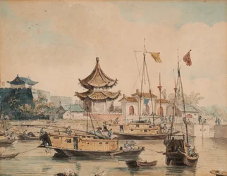 Chinesische Szene (Tempel und Shinsan)