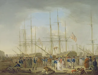 Husaren beim Einschiffen in Deptford