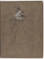 Studie für das Ölgemälde von William Barns Wollen, 