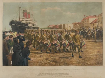 Die Landung der britischen Expeditionsstreitkräfte in Frankreich, August 1914