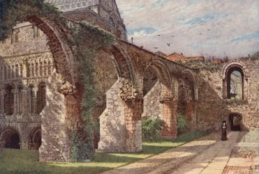 Ruinen der Krankenstation, Kathedrale von Canterbury