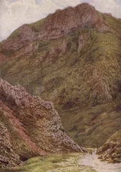Der Löwenfelsen in den Winnats, zwischen Castleton und Edale