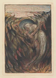 „Alle menschlichen Formen identifiziert... Das Ende des Liedes von Jerusalem“ Kolophon (Tafel 99)