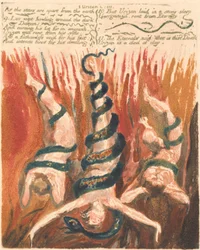 Das Erste Buch Urizen, Tafel 7, "Wie die Sterne von der Erde getrennt sind . . . ." (Bentley 6)