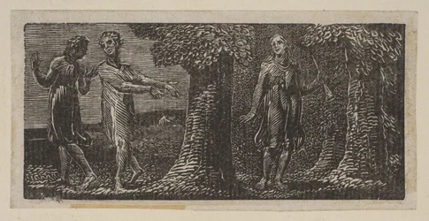 Colinet wird von zwei Jungen verspottet, aus Thorntons Pastorals of Virgil, 1821