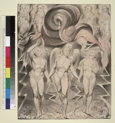 Illustration 12 zu Miltons "Das verlorene Paradies": Die Vertreibung