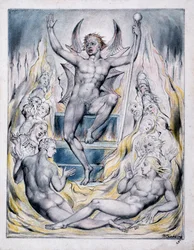 Satan spricht zu seinen Potentaten, Illustration aus 