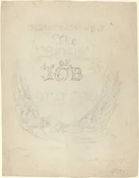 Skizze für die Titelseite der gravierten Illustrationen zum Buch Hiob