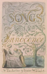 Lieder der Unschuld und Erfahrung, Tafel 2, Unschuld Titelblatt (Bentley 3)