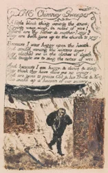 Lieder der Unschuld und Erfahrung, Platte 45, "Der Schornsteinfeger" (Bentley 37)