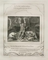 Das Buch Hiob: Pl. 8, Verflucht sei der Tag, an dem ich geboren wurde, 1825
