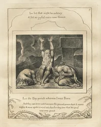 Das Buch Hiob: Pl. 8, Verflucht sei der Tag, an dem ich geboren wurde, 1825