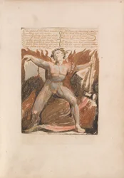 Das erste Buch Urizen, Tafel 17, 8. Die Kugel des Lebensblutes zitterte.... (Bentley 18)