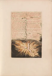 Das erste Buch von Urizen, Tafel 22, Gestreckt für ein Werk der Ewigkeit.... (Bentley 20)