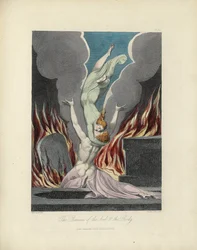 Die Wiedervereinigung von Seele und Körper, Illustration aus "The Grave" von Robert Blair, graviert von Louis Schiavonetti