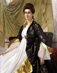 Porträt von Mrs. Ernest Moon, geb. Emma de Villiers Lamb, um 1888