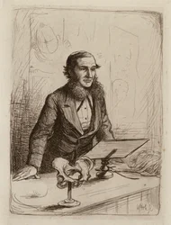 Alexander Russell Simpson, Professor der Geburtshilfe und der Krankheiten von Frauen und Kindern (Stich)