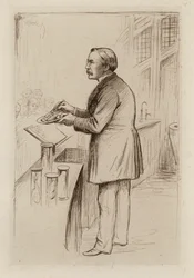 William Smith Greenfield, Professor der allgemeinen Pathologie (Stich)