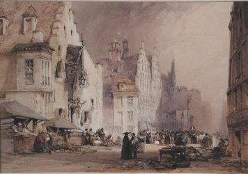 Ein Straßenmarkt in Gent