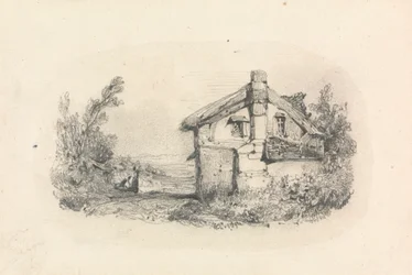 Hütte in einer Landschaft